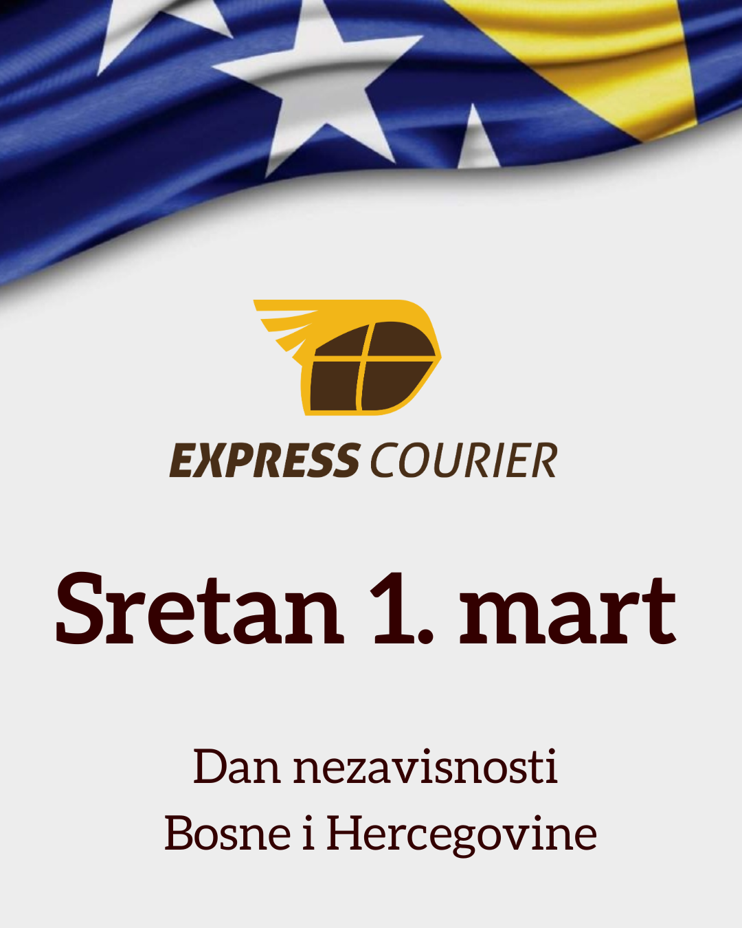 Čestitka povodom 1. marta - Dana nezavisnosti Bosne i Hercegovine